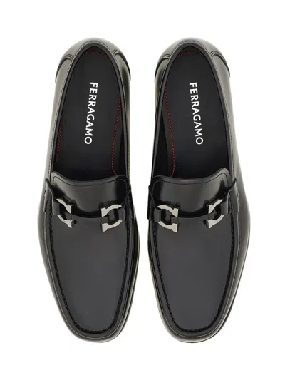 Ferragamo Men's Foster Gancini Bit Loafers In Black