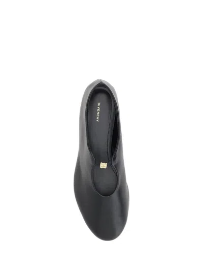 Givenchy 4g Liquid Nappa Leather Ballet Flats In Black