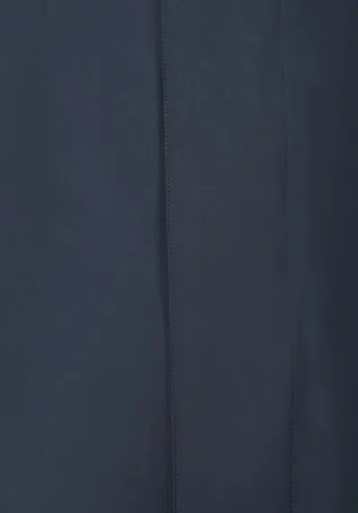 Herno Dark Blue Trench Coat In Blue