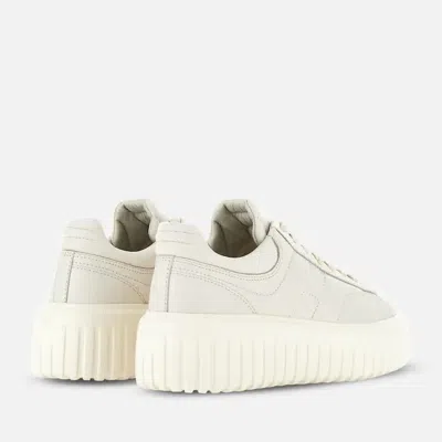 Hogan Logo-embroidered Low-top Sneakers In Yogurt