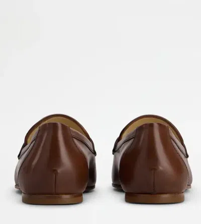 Tod's T Timeless Leather Loafer In Brown