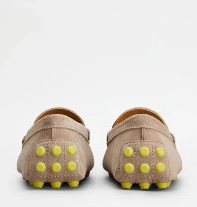 Tod's Gommino Bubble Suede Driving Shoes In Pink