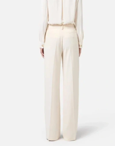 Elisabetta Franchi Tailored Beige Trousers With High Waist In Brown