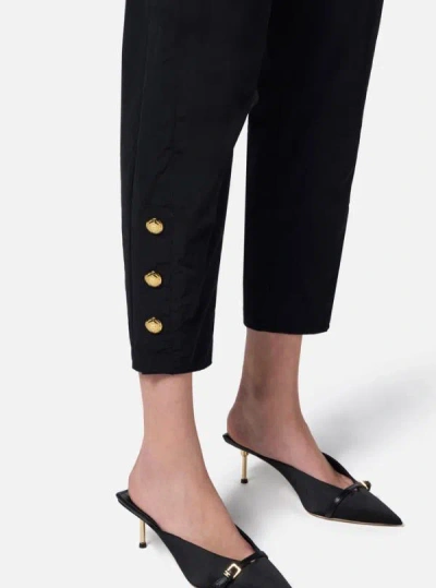 Elisabetta Franchi Black Technical Sailing Pants In Black