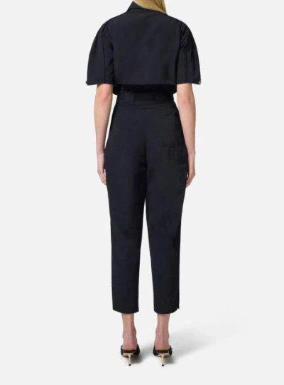 Elisabetta Franchi Black Technical Sailing Pants In Black