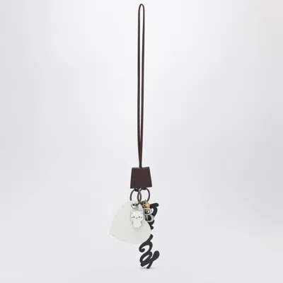 Balenciaga Keychain Charm Heart Le City Burgundy/white In Red