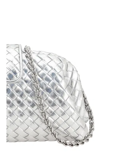 Bottega Veneta Mini Lauren 1980 Intrecciato Metallic Leather Clutch In Multicolor