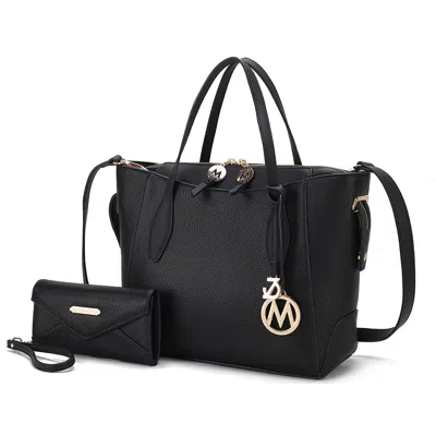 Mkf Collection By Mia K Bruna Women's Tote Bag With Wallet Set By Mia K In Black