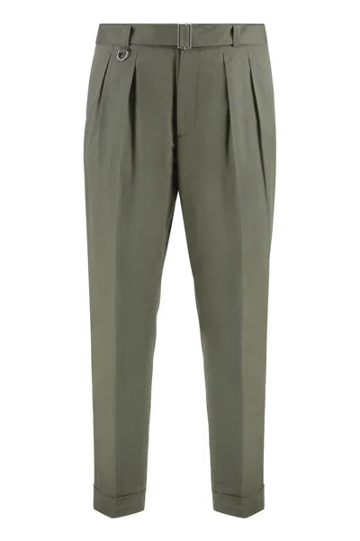 Paolo Pecora Slim Fit Chino Trousers In Green