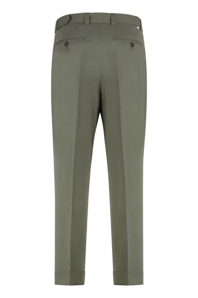 Paolo Pecora Slim Fit Chino Trousers In Green