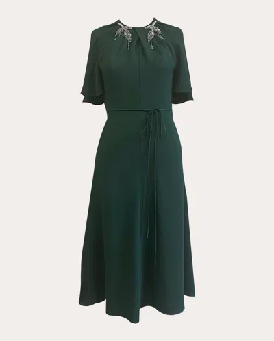Erdem Long-sleeve Gown In Green