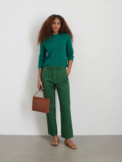 Alex Mill Neil Pant In Herringbone In Emerald