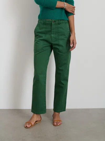 Alex Mill Neil Pant In Herringbone In Emerald