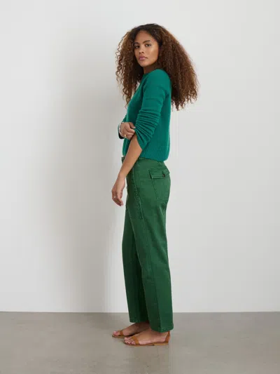 Alex Mill Neil Pant In Herringbone In Emerald