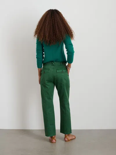 Alex Mill Neil Pant In Herringbone In Emerald