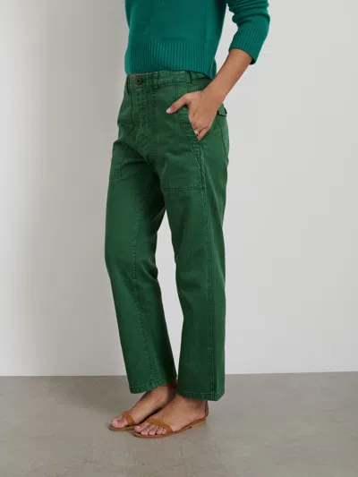 Alex Mill Neil Pant In Herringbone In Emerald