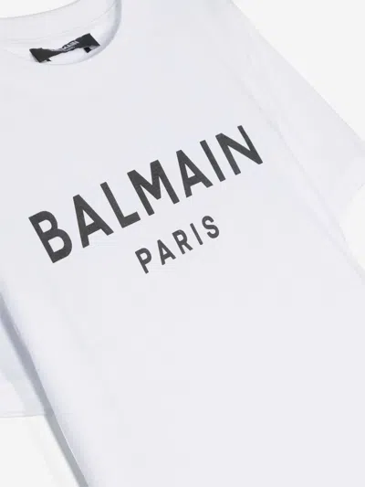Balmain Kids Logo T-shirt In White