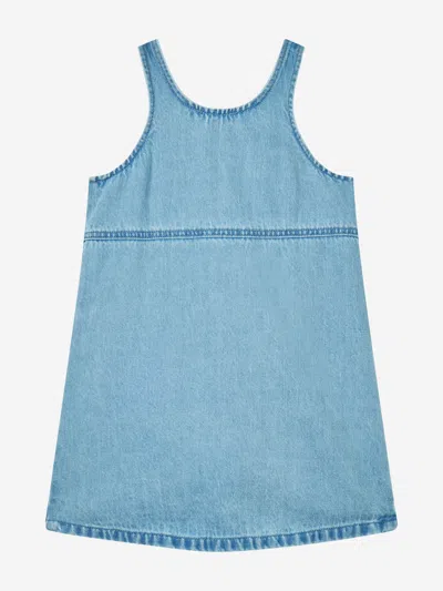 Stella Mccartney Girls Chambray Jewelled Dress In Blue