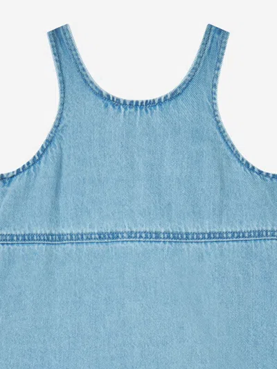 Stella Mccartney Girls Chambray Jewelled Dress In Blue