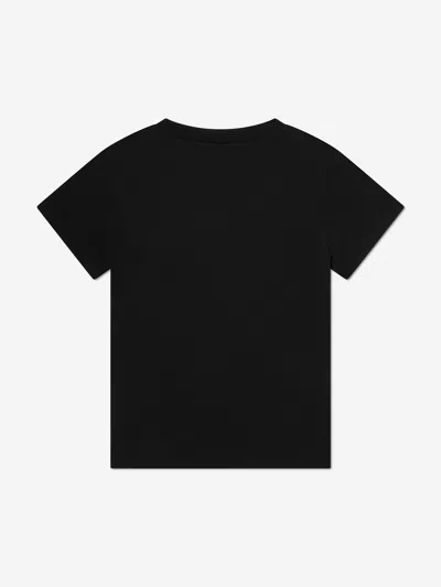 Balmain Girls Diamante Logo T-shirt In Black