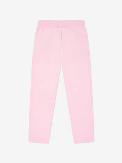 Balmain Girls Logo Button Joggers In Pink