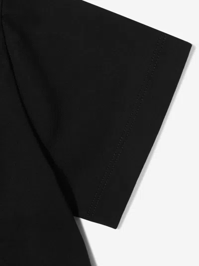Balmain Girls Diamante Logo T-shirt In Black