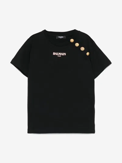 Balmain Logo-print T-shirt In Black