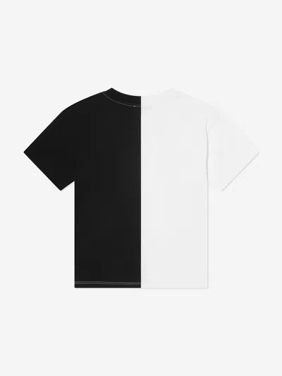 Balmain Kids Colourblock Logo T-shirt In White