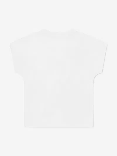 Balmain Girls Logo T-shirt In White