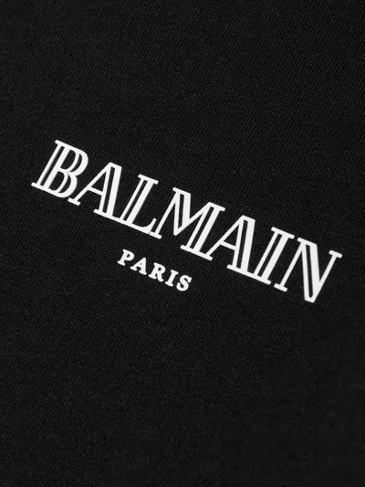Balmain Kids Logo T-shirt In Black