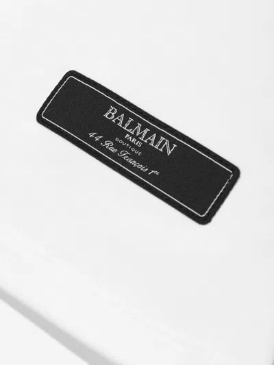 Balmain Kids Logo Jersey Shorts In White