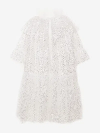 Bcbg Girls Sequin Tulle Dress In White