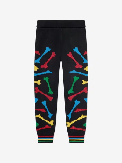 Amiri Kids Bones Stacked Joggers In Black
