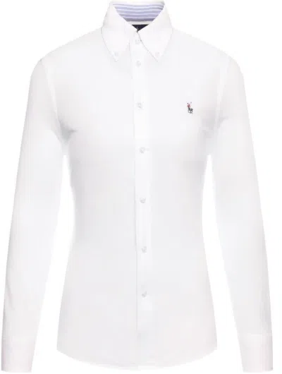 Polo Ralph Lauren Classic Long Sleeves Button Front Shirt Clothing In White