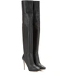 JIMMY CHOO HAYLEY 100 OVER-THE-KNEE LEATHER BOOTS,P00196381-2