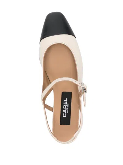 Carel Paris Leather Oceano Slingback Sandals 20 In Beige