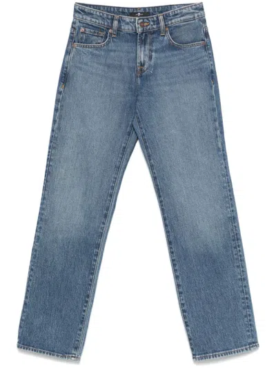 7 For All Mankind Calie Straight Jasper Jeans In Blue