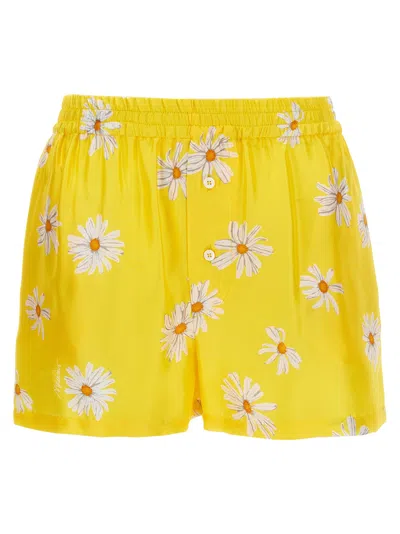 Moschino All-over Daisy Print Silk Twill Shorts