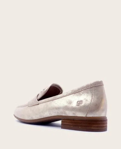 Gentle Souls Women's Crew Woven-vamp Loafers In Gold Leather