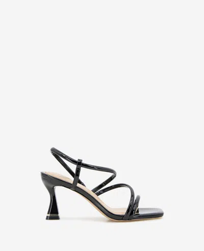 Kenneth Cole Dreama Patent Strappy Heel Sandal In Black Patent
