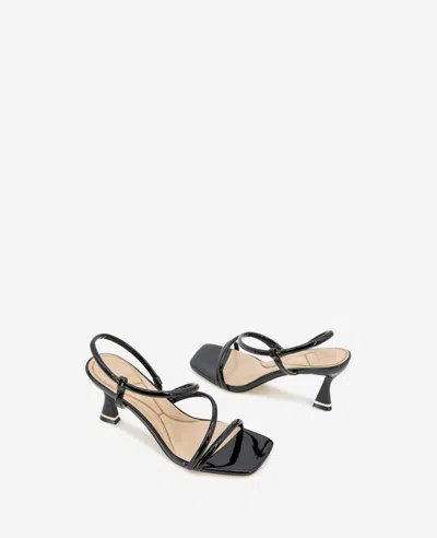 Kenneth Cole Dreama Patent Strappy Heel Sandal In Black Patent