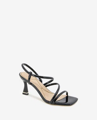 Kenneth Cole Dreama Patent Strappy Heel Sandal In Black Patent