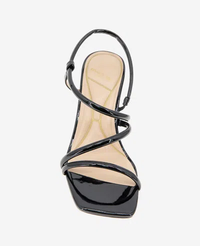 Kenneth Cole Dreama Patent Strappy Heel Sandal In Black Patent