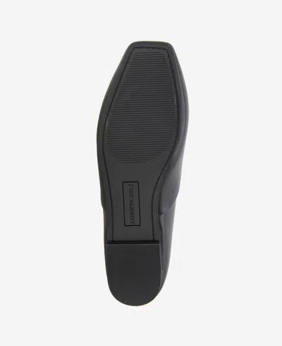 Kenneth Cole Justice Box Toe Lace Up Flat In Black Leather