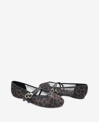 Kenneth Cole Mackenzie Leopard Print Mesh Mary Jane In Leopard Mesh