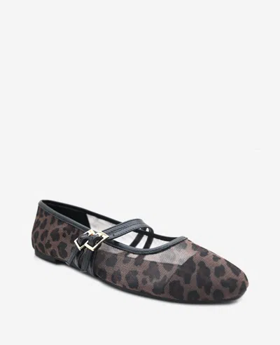 Kenneth Cole Mackenzie Leopard Print Mesh Mary Jane In Leopard Mesh