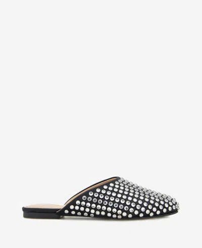 Kenneth Cole Saddie Studded Rhinestone Mule In Black