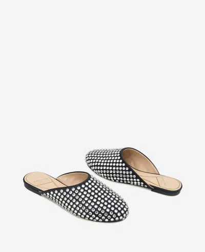 Kenneth Cole Saddie Studded Rhinestone Mule In Black