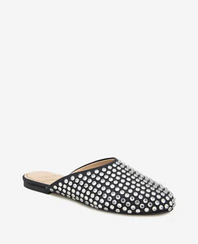 Kenneth Cole Saddie Studded Rhinestone Mule In Black