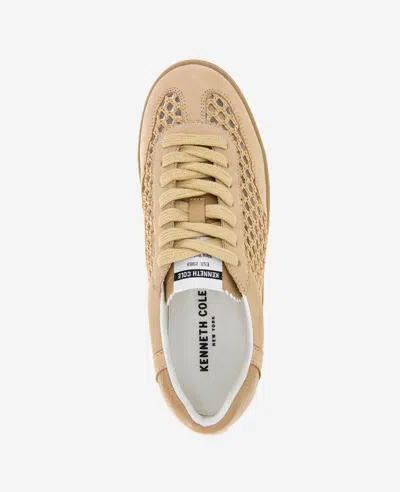 Kenneth Cole Sam Raffia Mesh Sneaker In Natural Mesh